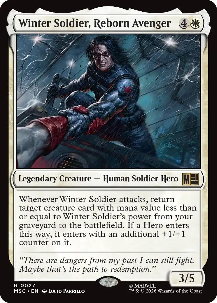 Image for Winter Soldier, Reborn Avenger (Surge Foil) (27) (Foil) (Commander: Marvel Super Heroes) (MSC) - Magic: The Gathering