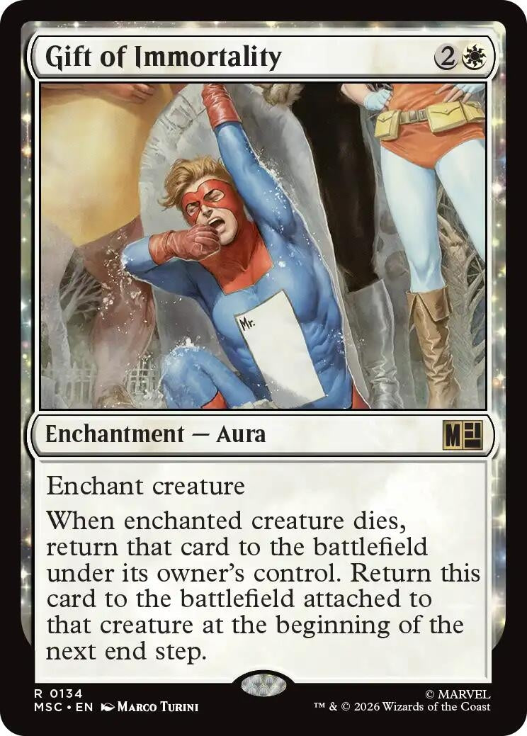 Image for Gift of Immortality (Surge Foil) (134) (Foil) (Commander: Marvel Super Heroes) (MSC) - Magic: The Gathering