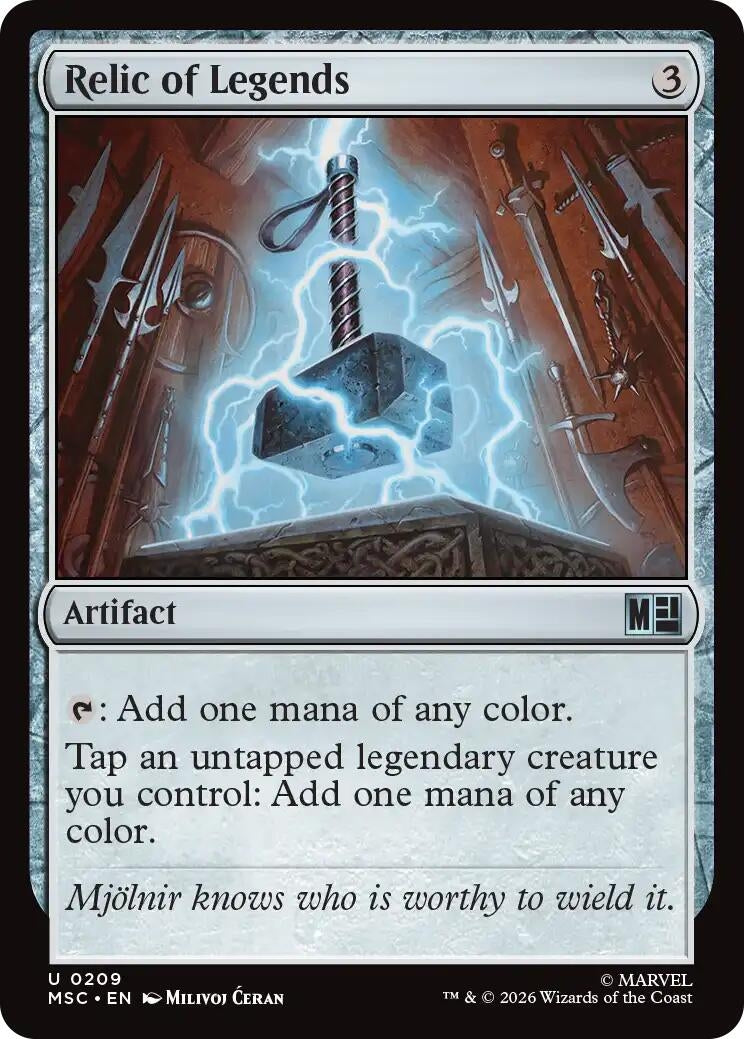 Image for Relic of Legends (Surge Foil) (209) (Foil) (Commander: Marvel Super Heroes) (MSC) - Magic: The Gathering