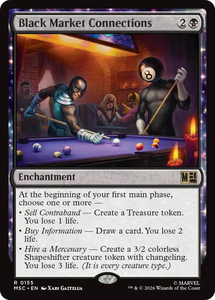 Image for Black Market Connections (Surge Foil) (155) (Foil) (Commander: Marvel Super Heroes) (MSC) - Magic: The Gathering