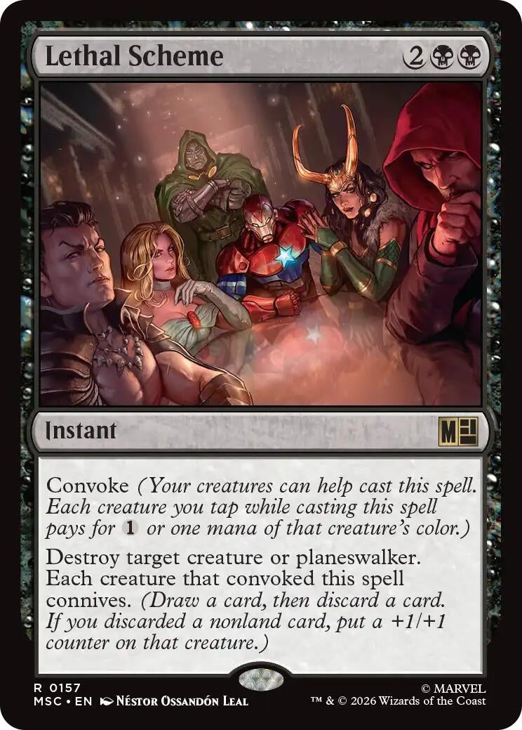 Image for Lethal Scheme (Surge Foil) (157) (Foil) (Commander: Marvel Super Heroes) (MSC) - Magic: The Gathering