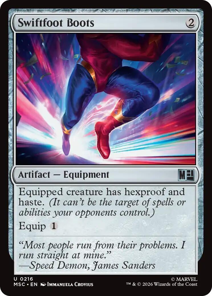 Image for Swiftfoot Boots (216) (Commander: Marvel Super Heroes) (MSC) - Magic: The Gathering