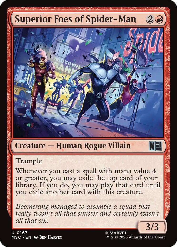 Image for Superior Foes of Spider-Man (Surge Foil) (167) (Foil) (Commander: Marvel Super Heroes) (MSC) - Magic: The Gathering