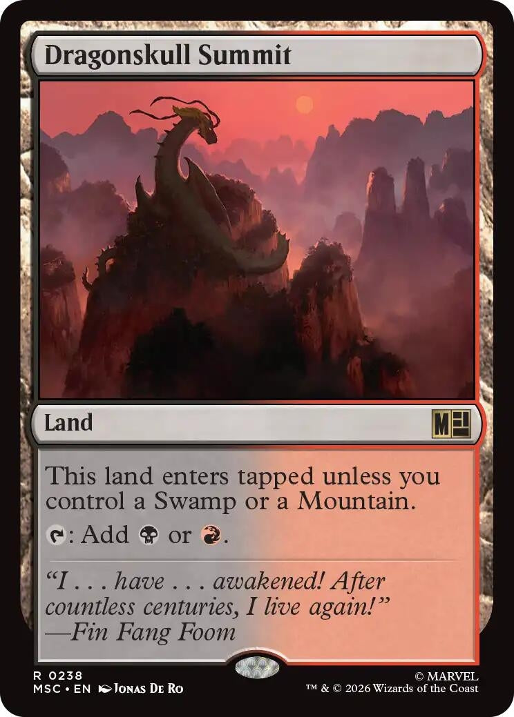 Image for Dragonskull Summit (Surge Foil) (238) (Foil) (Commander: Marvel Super Heroes) (MSC) - Magic: The Gathering