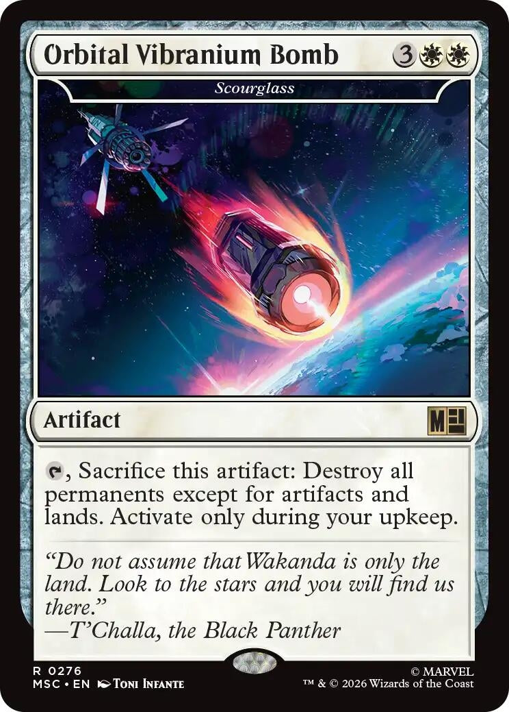 Image for Orbital Vibranium Bomb - Scourglass (276) (Commander: Marvel Super Heroes) (MSC) - Magic: The Gathering