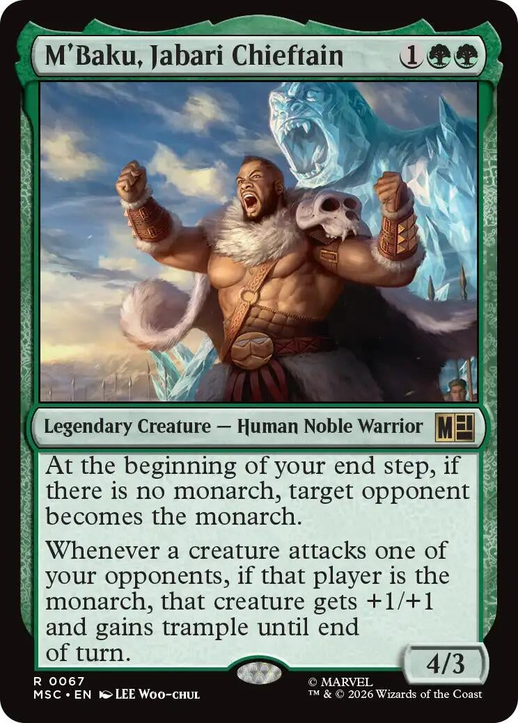 Image for M'Baku, Jabari Chieftain (67) (Commander: Marvel Super Heroes) (MSC) - Magic: The Gathering