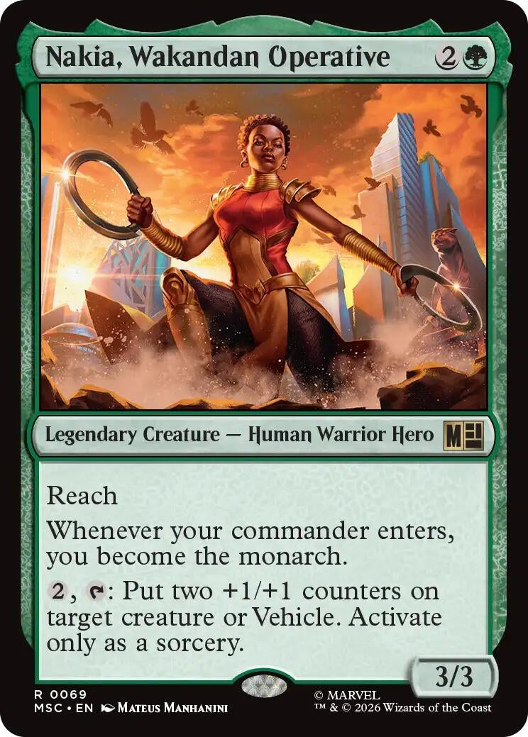 Image for Nakia, Wakandan Operative (69) (Commander: Marvel Super Heroes) (MSC) - Magic: The Gathering