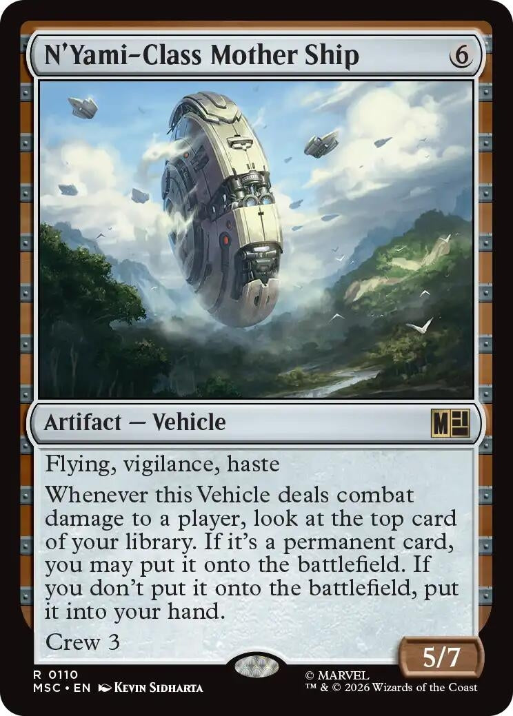 Image for N'Yami-Class Mother Ship (110) (Commander: Marvel Super Heroes) (MSC) - Magic: The Gathering