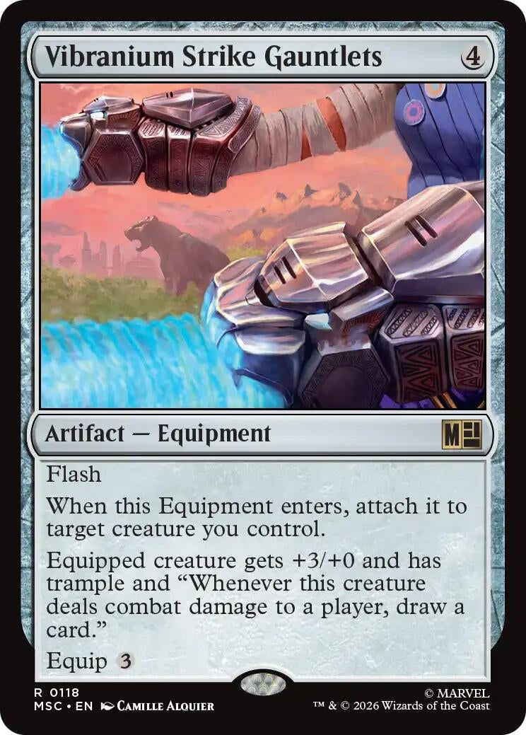 Image for Vibranium Strike Gauntlets (118) (Commander: Marvel Super Heroes) (MSC) - Magic: The Gathering