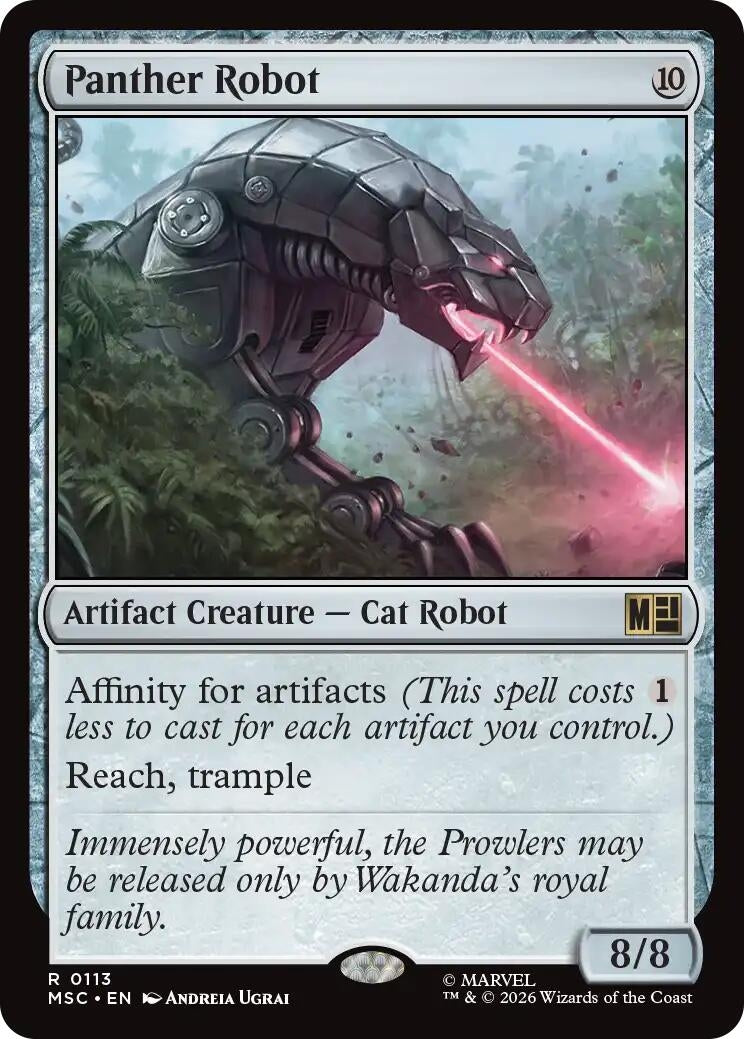 Image for Panther Robot (Surge Foil) (113) (Foil) (Commander: Marvel Super Heroes) (MSC) - Magic: The Gathering