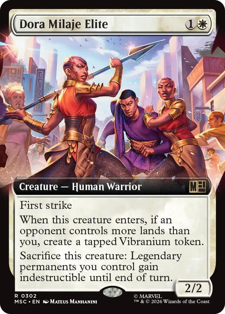 Image for Dora Milaje Elite (Extended Art) (302) (Foil) (Commander: Marvel Super Heroes) (MSC) - Magic: The Gathering