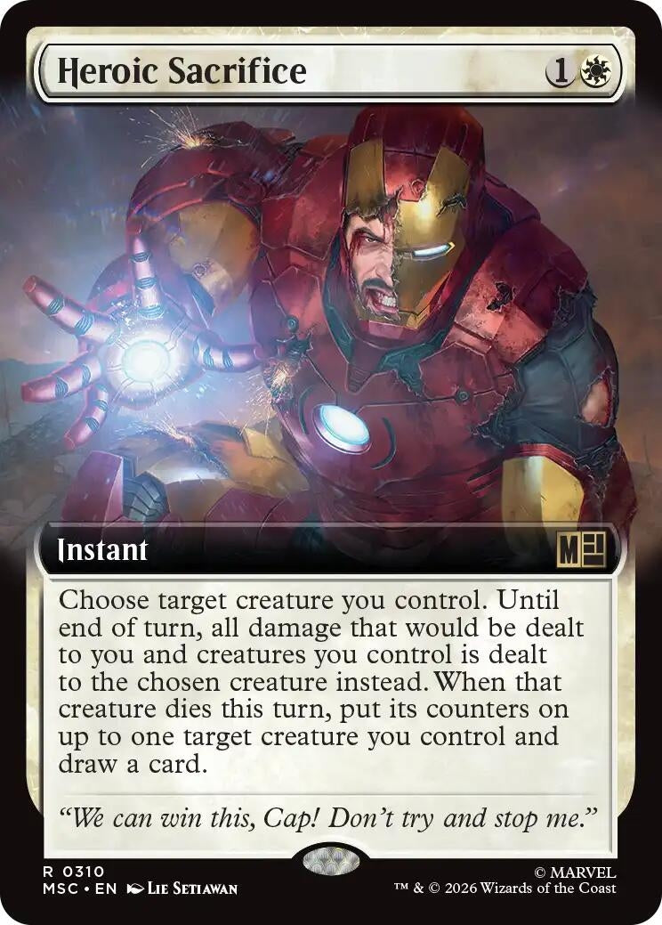 Image for Heroic Sacrifice (Extended Art) (310) (Commander: Marvel Super Heroes) (MSC) - Magic: The Gathering