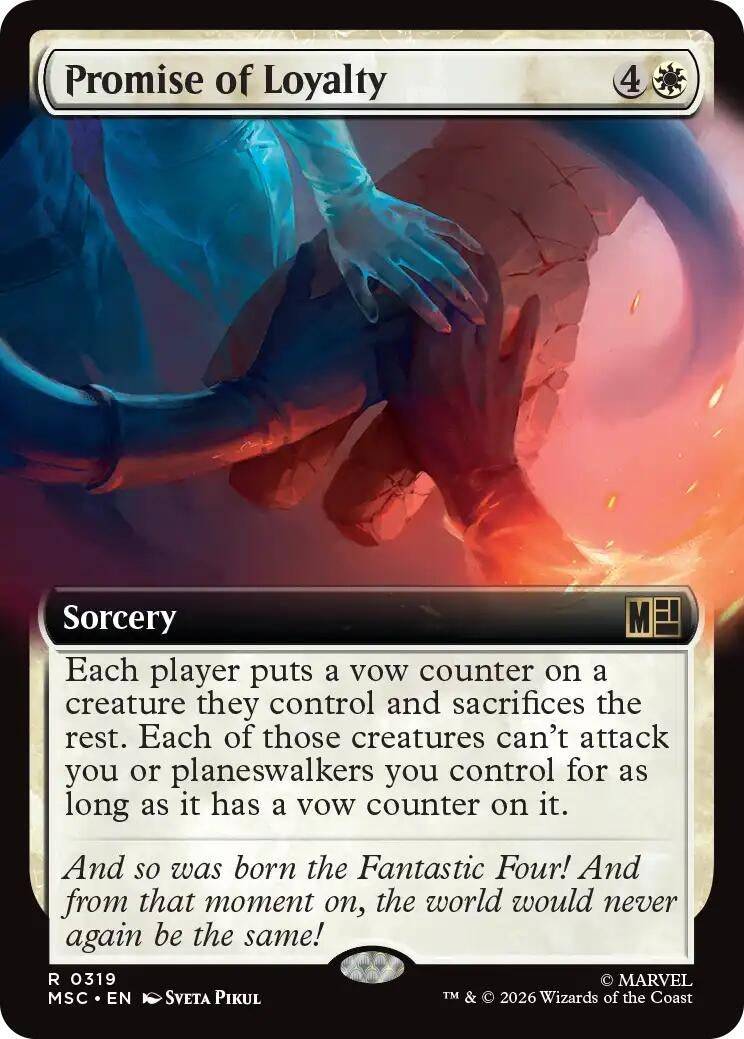 Image for Promise of Loyalty (Extended Art) (319) (Commander: Marvel Super Heroes) (MSC) - Magic: The Gathering