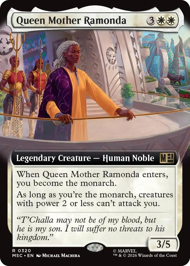 Image for Queen Mother Ramonda (Extended Art) (320) (Foil) (Commander: Marvel Super Heroes) (MSC) - Magic: The Gathering