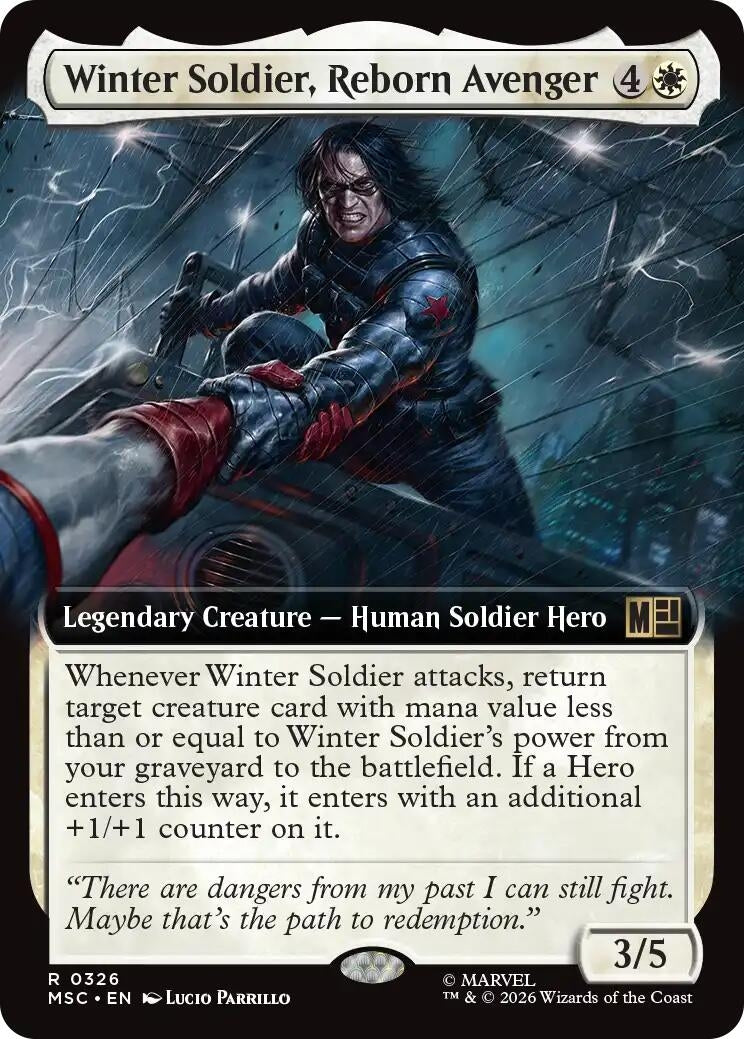 Image for Winter Soldier, Reborn Avenger (Extended Art) (326) (Commander: Marvel Super Heroes) (MSC) - Magic: The Gathering