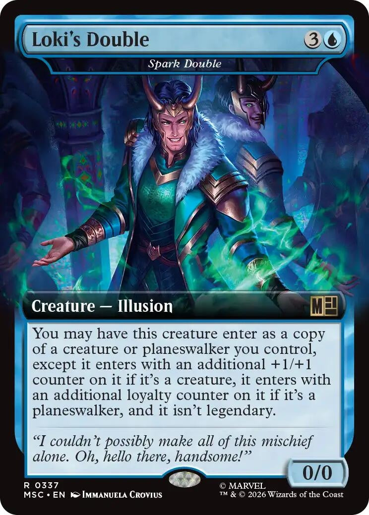Image for Loki's Double - Spark Double (Extended Art) (337) (Commander: Marvel Super Heroes) (MSC) - Magic: The Gathering