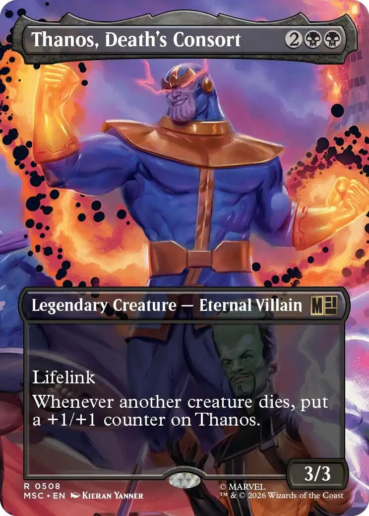Image for Thanos, Death's Consort (Borderless) (508) (Foil) (Commander: Marvel Super Heroes) (MSC) - Magic: The Gathering