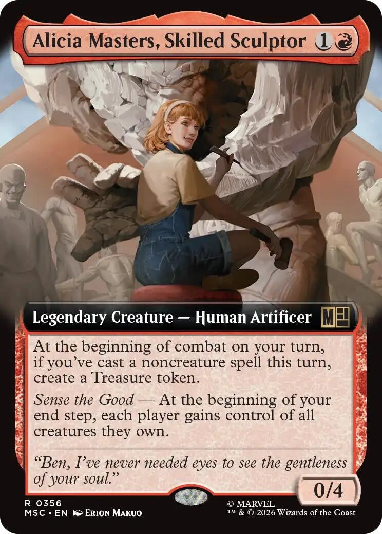 Image for Alicia Masters, Skilled Sculptor (Extended Art) (356) (Commander: Marvel Super Heroes) (MSC) - Magic: The Gathering