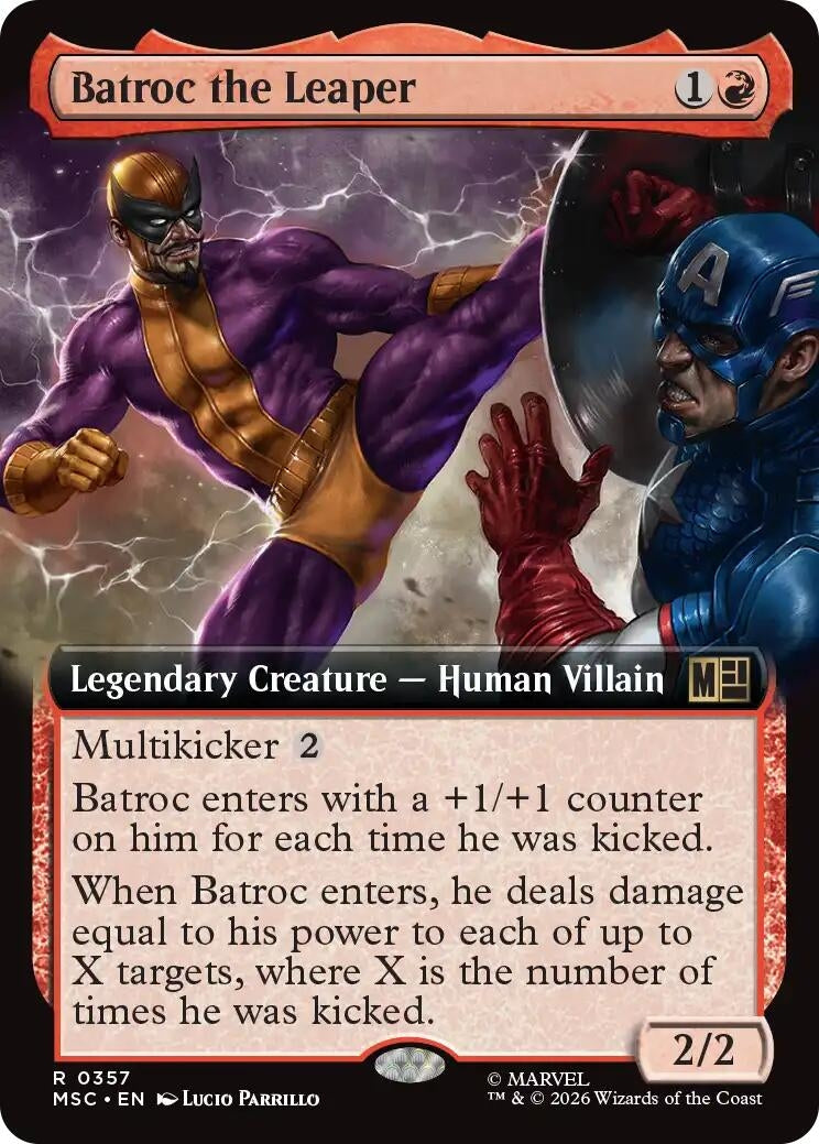 Image for Batroc the Leaper (Extended Art) (357) (Foil) (Commander: Marvel Super Heroes) (MSC) - Magic: The Gathering