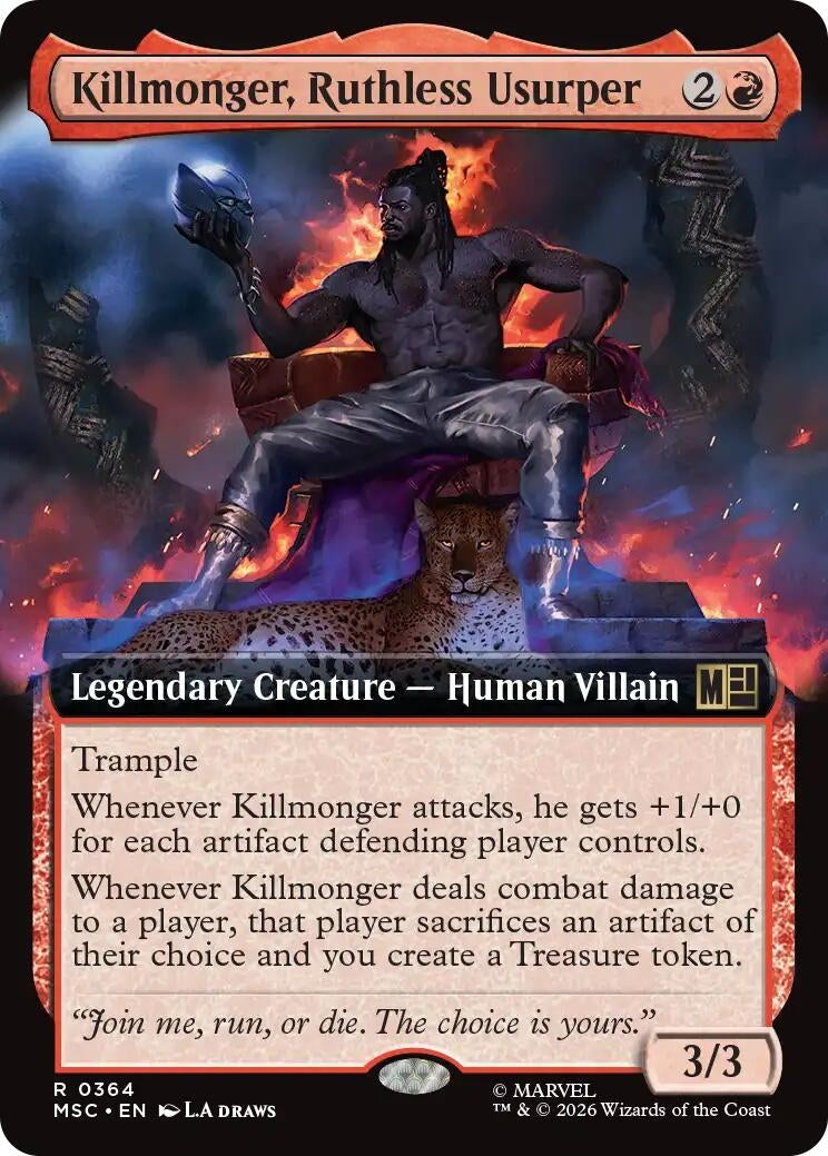 Image for Killmonger, Ruthless Usurper (Extended Art) (364) (Foil) (Commander: Marvel Super Heroes) (MSC) - Magic: The Gathering