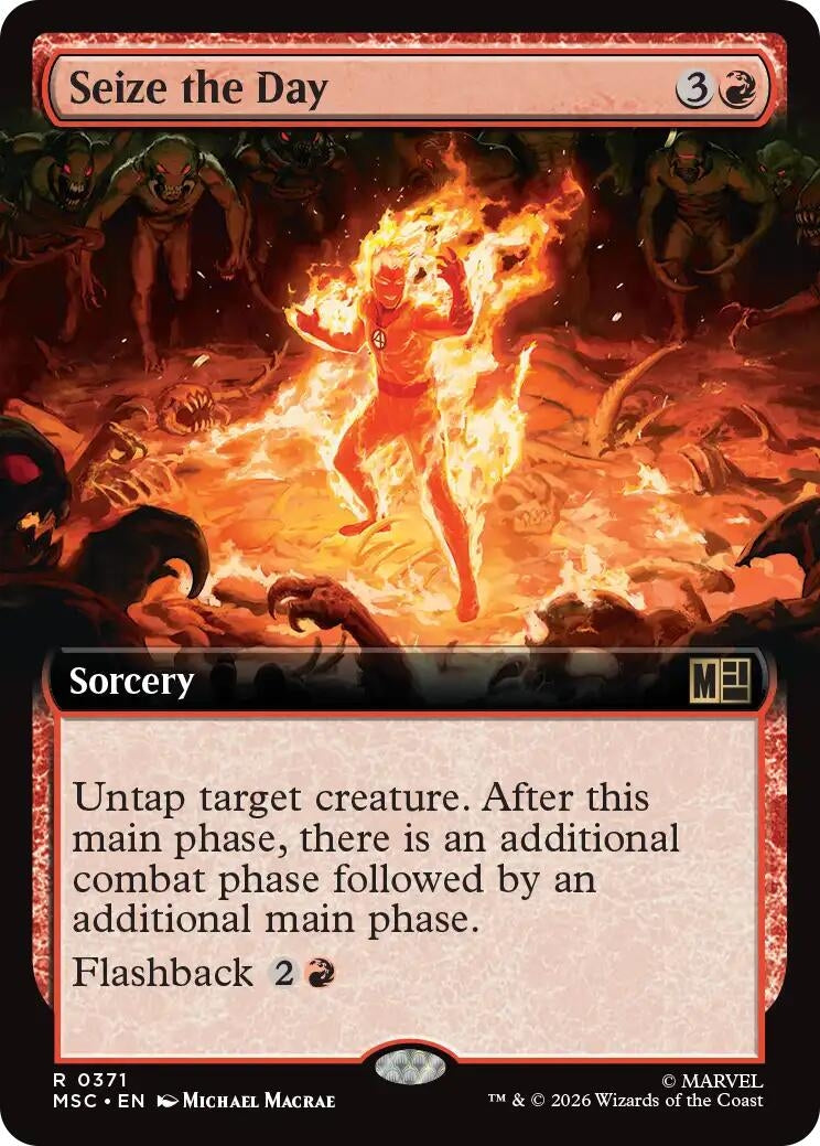 Image for Seize the Day (Extended Art) (371) (Foil) (Commander: Marvel Super Heroes) (MSC) - Magic: The Gathering