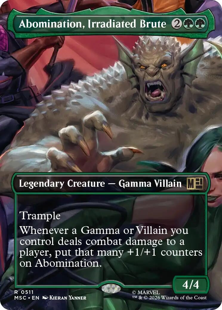 Image for Abomination, Irradiated Brute (Borderless) (511) (Foil) (Commander: Marvel Super Heroes) (MSC) - Magic: The Gathering