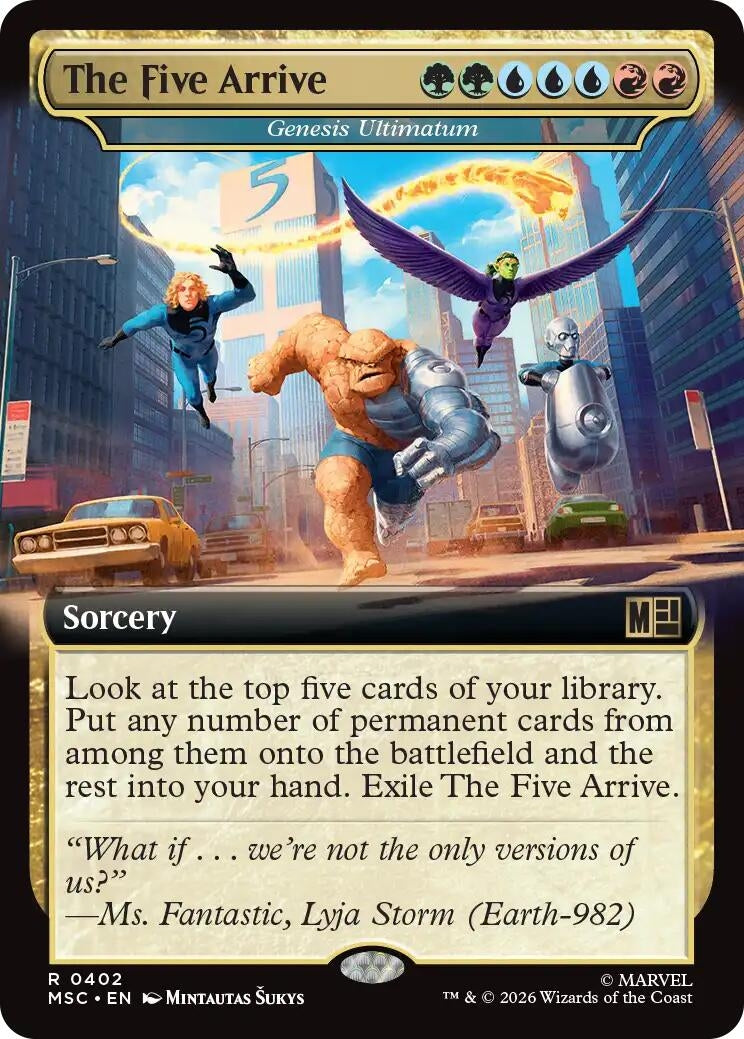 Image for The Five Arrive - Genesis Ultimatum (Extended Art) (402) (Commander: Marvel Super Heroes) (MSC) - Magic: The Gathering