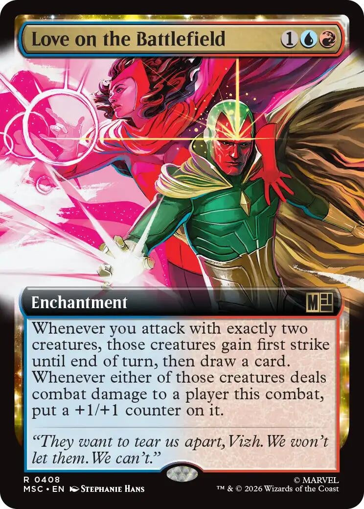 Image for Love on the Battlefield (Extended Art) (408) (Foil) (Commander: Marvel Super Heroes) (MSC) - Magic: The Gathering