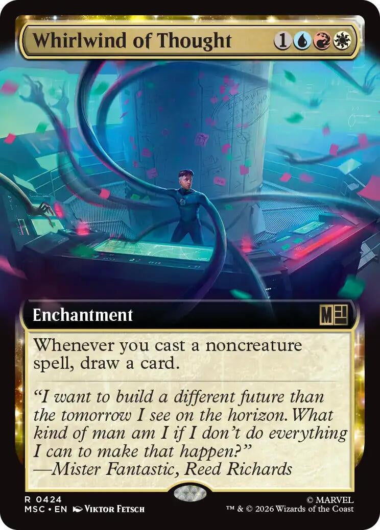 Image for Whirlwind of Thought (Extended Art) (424) (Foil) (Commander: Marvel Super Heroes) (MSC) - Magic: The Gathering