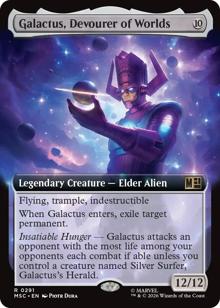 Image for Galactus, Devourer of Worlds (Extended Art) (291) (Foil) (Commander: Marvel Super Heroes) (MSC) - Magic: The Gathering