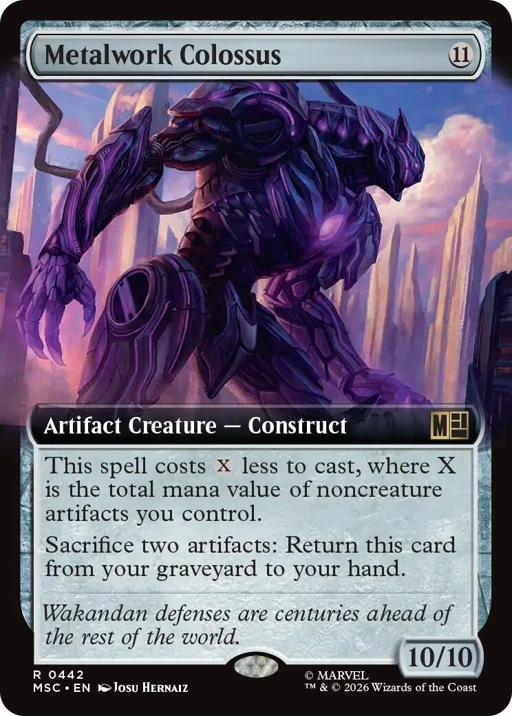Image for Metalwork Colossus (Extended Art) (442) (Foil) (Commander: Marvel Super Heroes) (MSC) - Magic: The Gathering