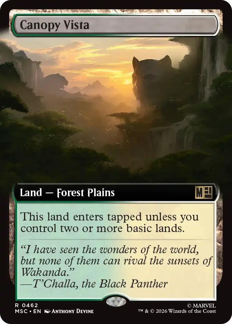 Image for Canopy Vista (Extended Art) (462) (Foil) (Commander: Marvel Super Heroes) (MSC) - Magic: The Gathering