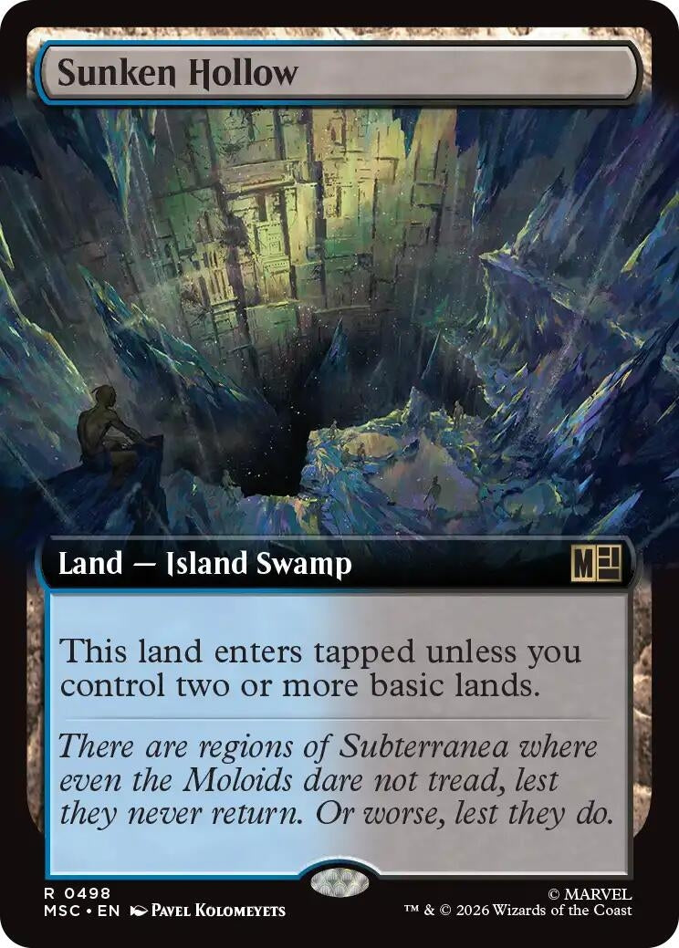 Image for Sunken Hollow (Extended Art) (498) (Foil) (Commander: Marvel Super Heroes) (MSC) - Magic: The Gathering