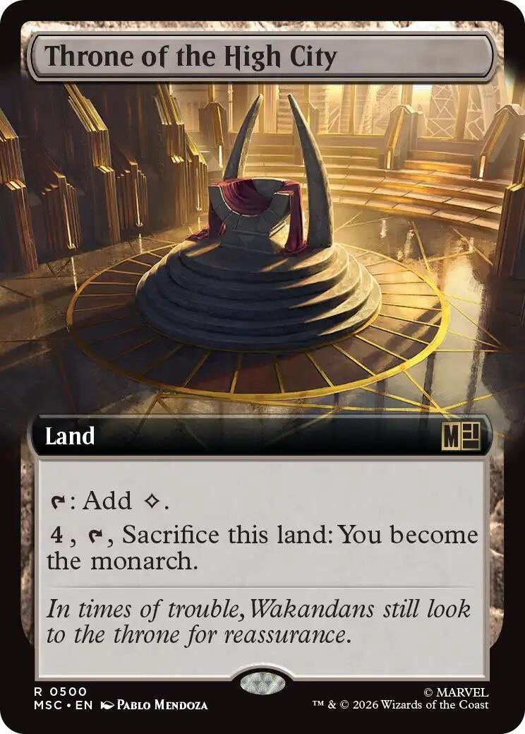 Image for Throne of the High City (Extended Art) (500) (Foil) (Commander: Marvel Super Heroes) (MSC) - Magic: The Gathering