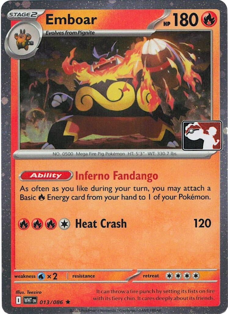 Image for Emboar - 013/086 (Cosmos Holo) (013/086) (Holofoil) (Prize Pack Series Cards) - Pokemon