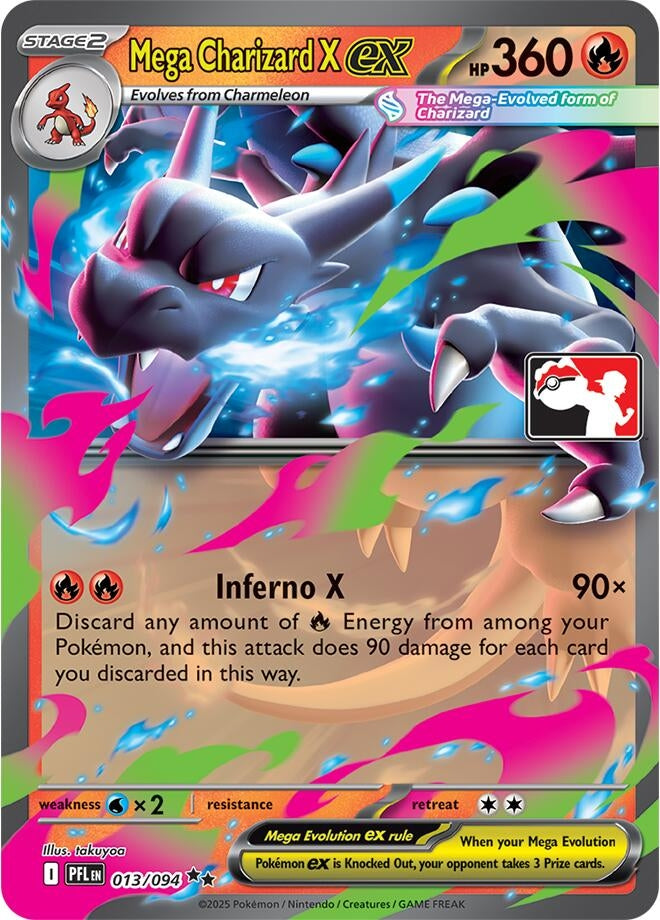 Image for Mega Charizard X ex (013/094) (Holofoil) (Prize Pack Series Cards) - Pokemon