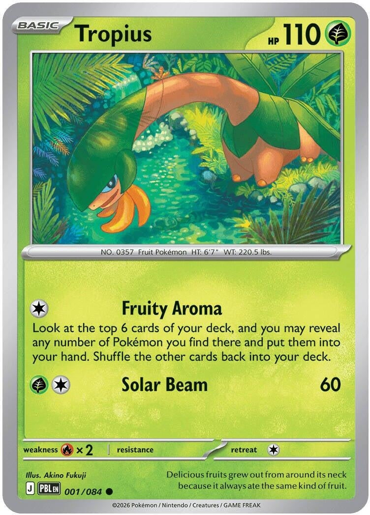 Image for Tropius (001/084) (Reverse Holofoil) (ME05: Pitch Black) (ME05) - Pokemon