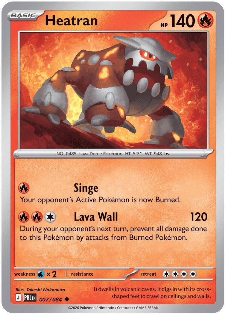 Image for Heatran (007/084) (Reverse Holofoil) (ME05: Pitch Black) (ME05) - Pokemon