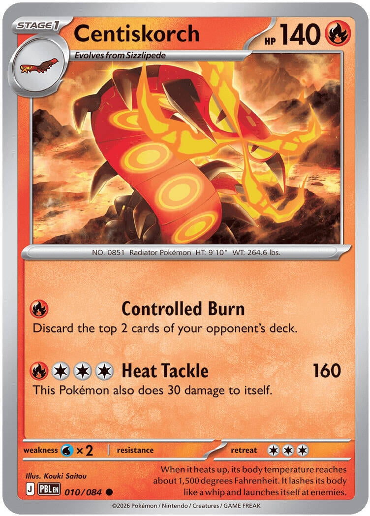 Image for Centiskorch (010/084) (Reverse Holofoil) (ME05: Pitch Black) (ME05) - Pokemon