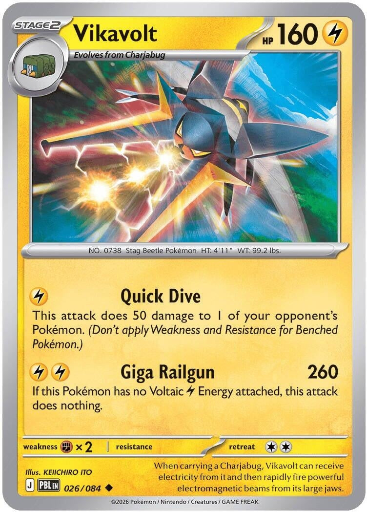 Image for Vikavolt (026/084) (Reverse Holofoil) (ME05: Pitch Black) (ME05) - Pokemon