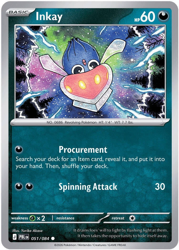 Image for Inkay (051/084) (Reverse Holofoil) (ME05: Pitch Black) (ME05) - Pokemon