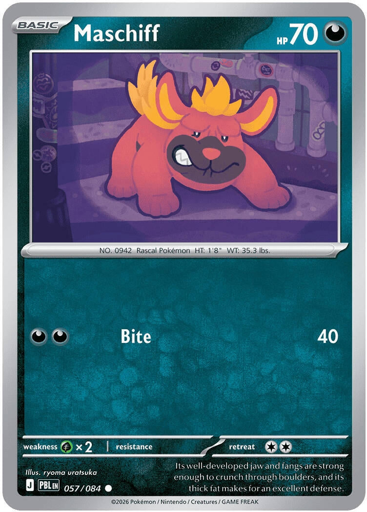 Image for Maschiff (057/084) (Reverse Holofoil) (ME05: Pitch Black) (ME05) - Pokemon