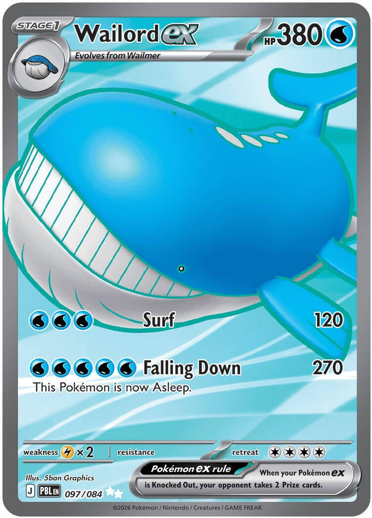 Image for Wailord ex (097/084) (Holofoil) (ME05: Pitch Black) (ME05) - Pokemon