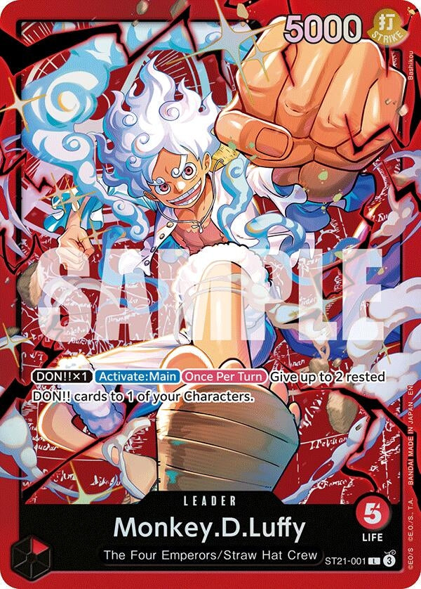 Image for Monkey.D.Luffy (ST21-001) (ST21-001) (Foil) (ST-31: Starter Deck 31 RED Monkey.D.Luffy) (ST-31) - One Piece Card Game