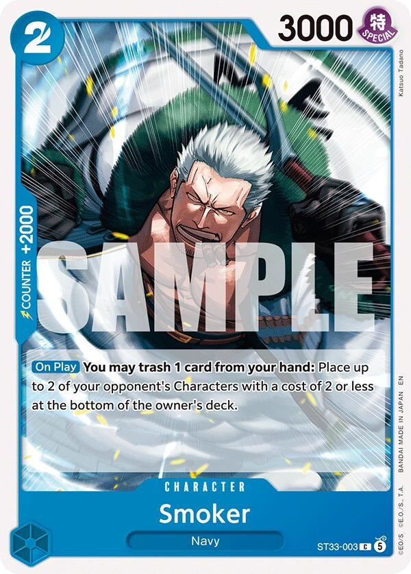 Image for Smoker (ST33-003) (ST-33: Starter Deck 33 BLUE Kuzan) (ST-33) - One Piece Card Game