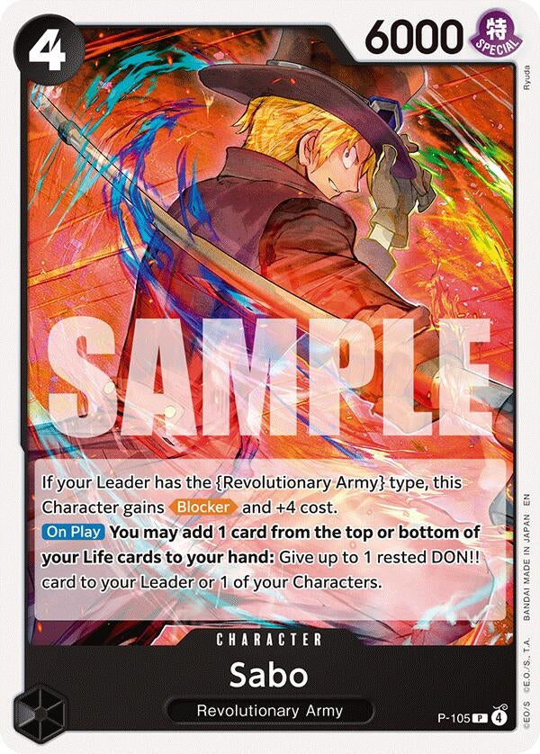 Image for Sabo (P-105) (P-105) (ST-35: Starter Deck 35 RED/BLACK Sabo) (ST-35) - One Piece Card Game