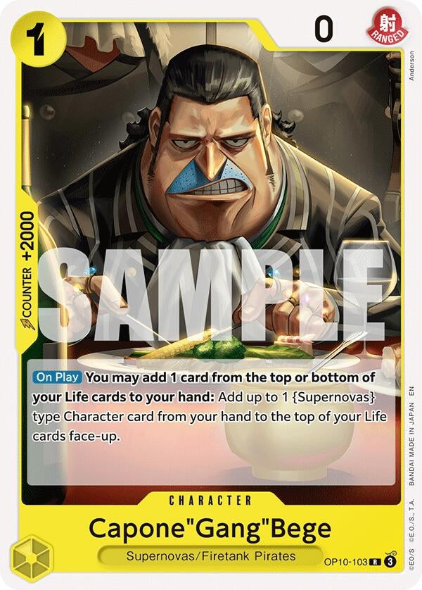 Image for Capone"Gang"Bege (OP10-103) (ST-36: Starter Deck 36 YELLOW Eustass"Captain"Kid) (ST-36) - One Piece Card Game