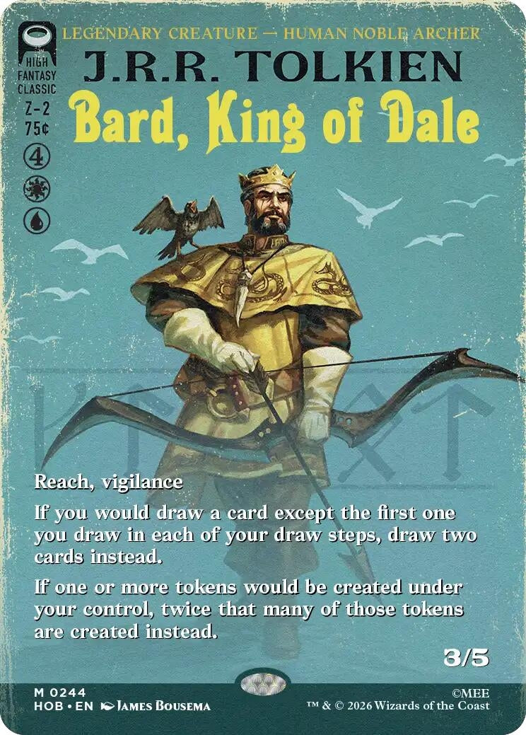 Image for Bard, King of Dale (Borderless) (244) (Foil) (The Hobbit) (HOB) - Magic: The Gathering