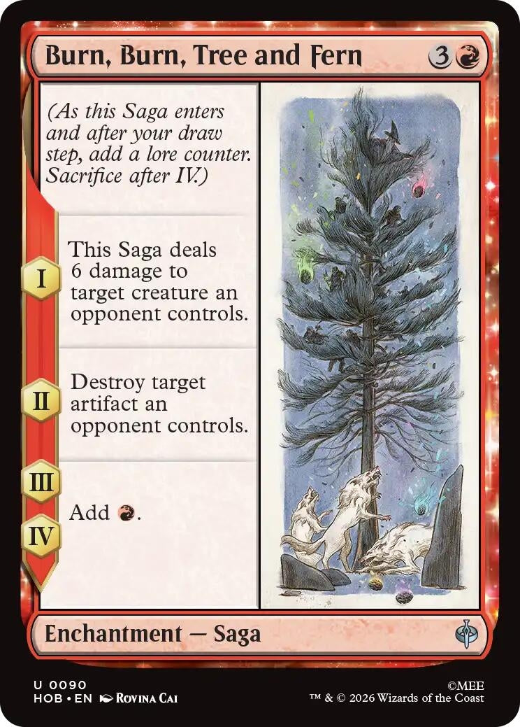 Image for Burn, Burn, Tree and Fern (90) (Foil) (The Hobbit) (HOB) - Magic: The Gathering