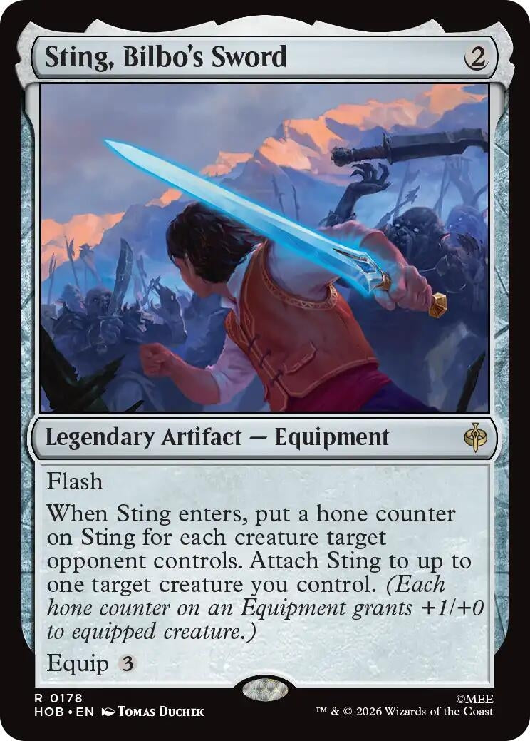 Image for Sting, Bilbo's Sword (178) (Foil) (The Hobbit) (HOB) - Magic: The Gathering